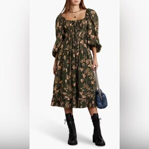 Floral Green women Dress- medium